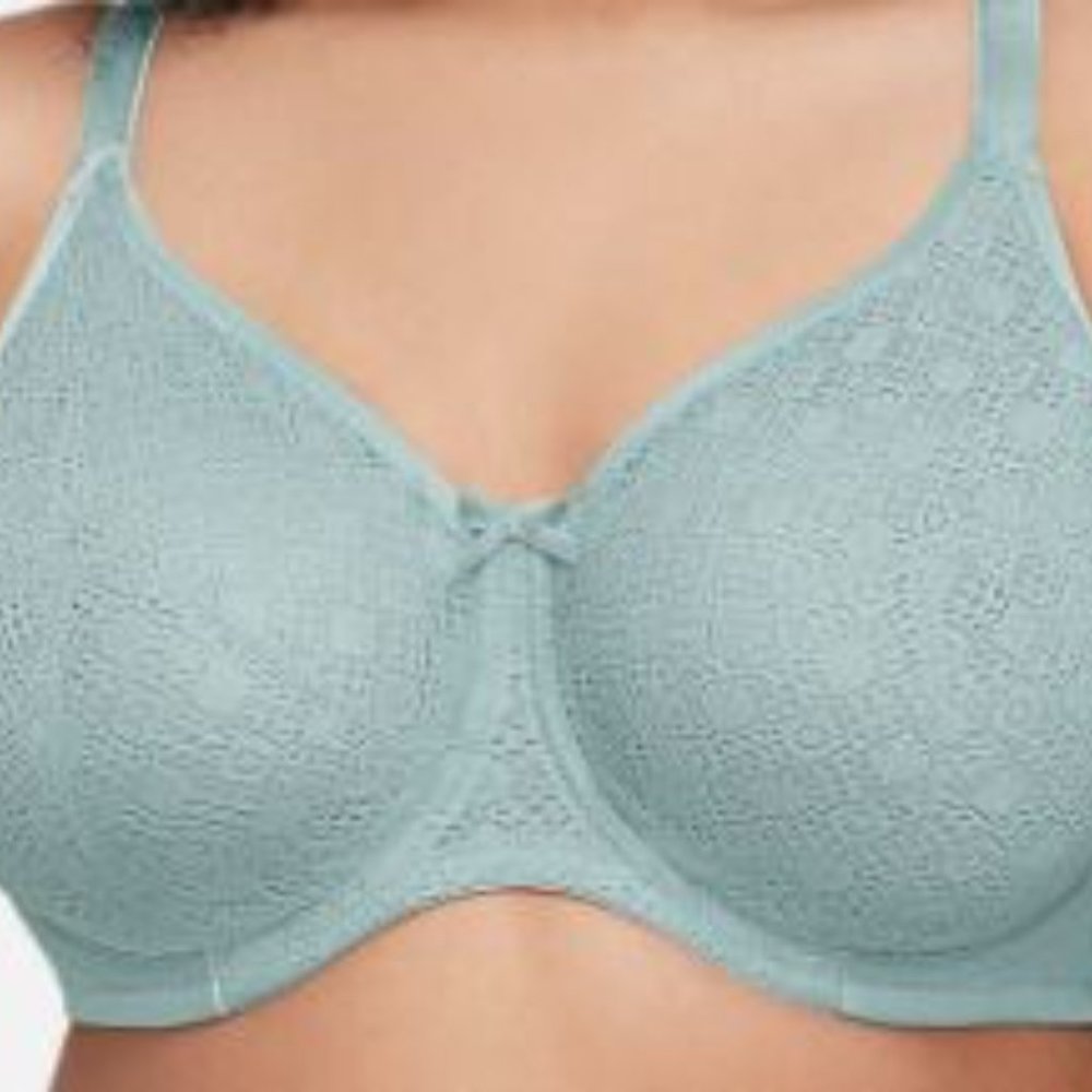 Glamorize Lace Comfort WonderWire Bra Jade 38 DD EUC